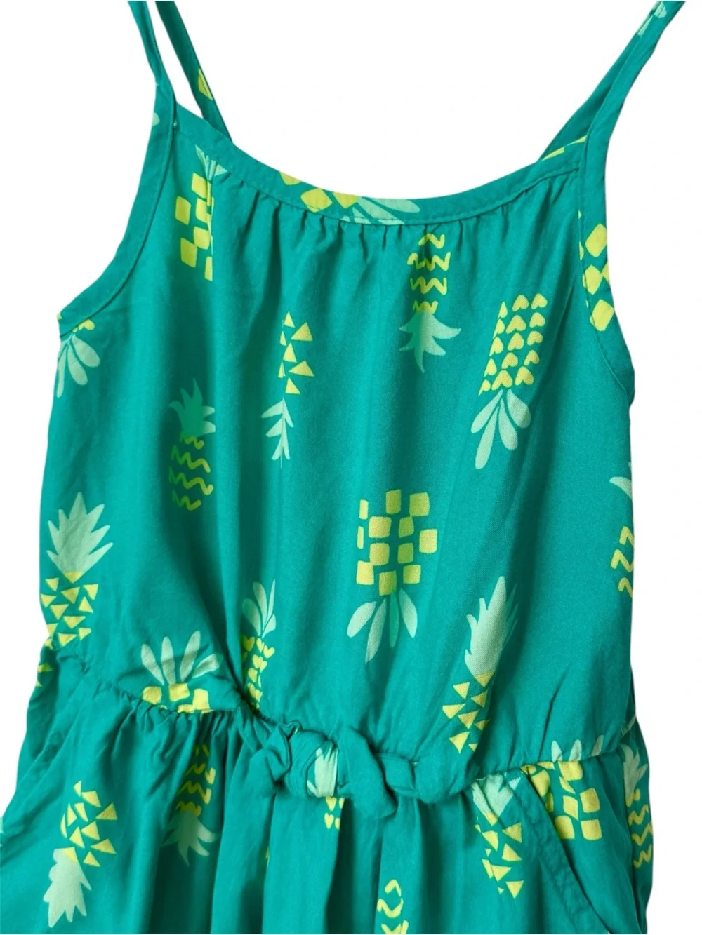 Cat & Jack Teal Tropical Pineapple Print Tank Dress - Size 5T